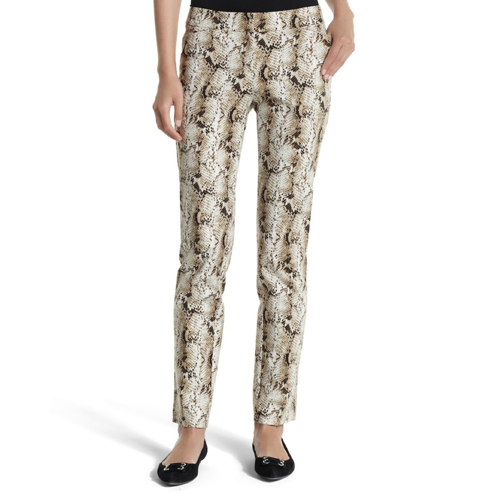 WHBM Snake Print Slim Ankle City Pants Size 12R